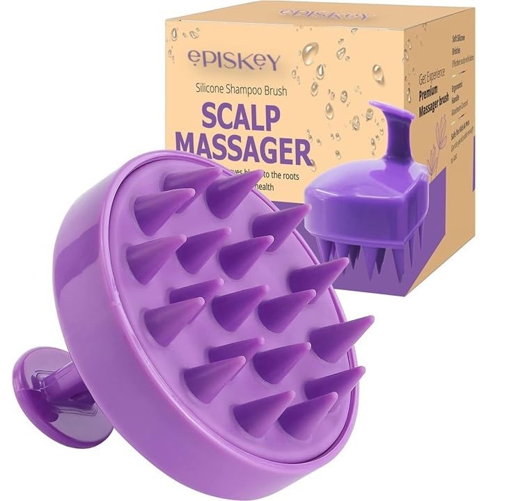 EPISKEY® Scalp Massager Shampoo Brush, Scalp Massage Shampoo Brush Shower Head Scrubber Scalp Brush (BLUE-35)