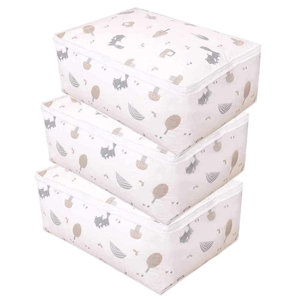 Giftock Storage Organizer, Moisture Proof Mildew Proof Dust Proof Quilt Storage Bags, for Storing Quilts Coats, Jackets Home Use Pillows, Blankets Underbed Storage Bag (58 * 40 * 22 CM) (3)