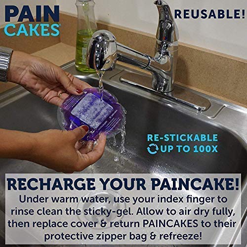 Giftock Stickable Pain Cakes Ice pack (Reusable Cold Therapy Ice Pack Conforms to Body, 1 Large, 5") by MARK AMPLE