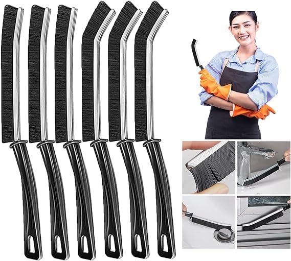 Giftock Gap Cleaning Brush Multi-Purpose Door Window Track Deep Cleaning Brush Supplies,Bathroom Gap Cleaning Brush, Clean The Dead Corners of Bathroom Kitchen Tiles (Pack of 3)