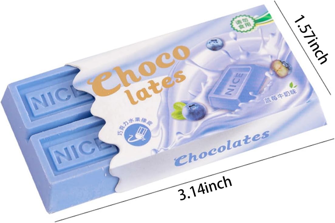 Giftock Chocolate Eraser Food Erasers for Gift School Supplies 6 Pcs