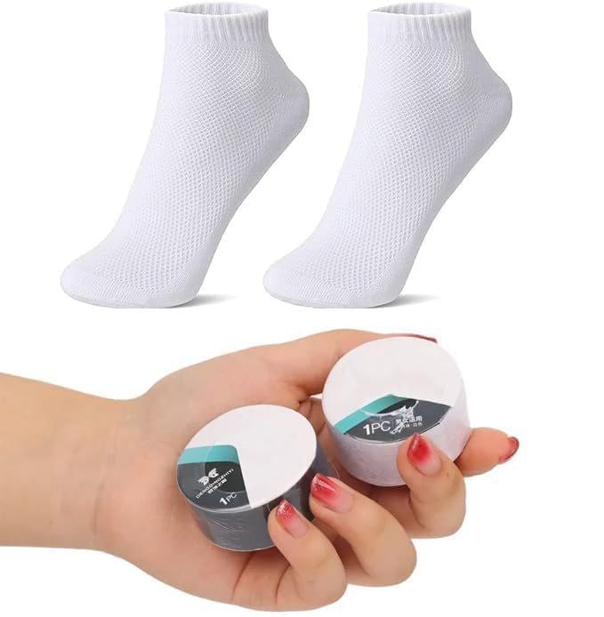 Giftock Disposable Compression Travel Socks Pair for Men Women, Portable And Breathable Cotton | Compressed Travel, Business trip, Sports premium