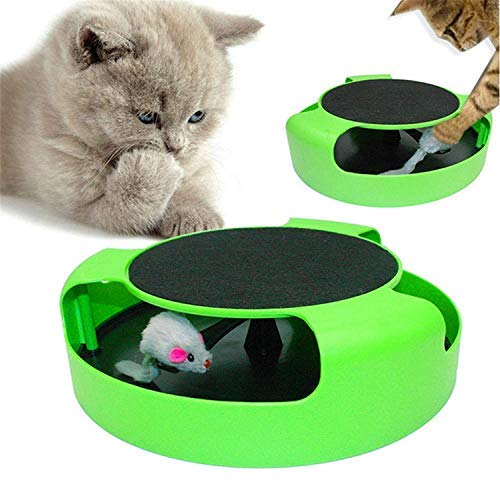 Giftock Best Interactive Toys for Cats - Motion Mouse/Mice and a Scratching Pad, Catch The Mouse, Catnip, Cat Scratcher Catnip Toy