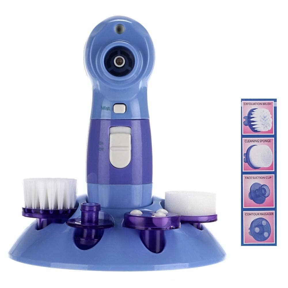 Giftock 4 in 1 Multifunctional Power Perfect Pore Facial Cleaning Brush Blackheads Remover Face Beauty Care Facial Massager Skin Care Cleaner Face Washing Machine Blackhead Remover(Pack of 1)