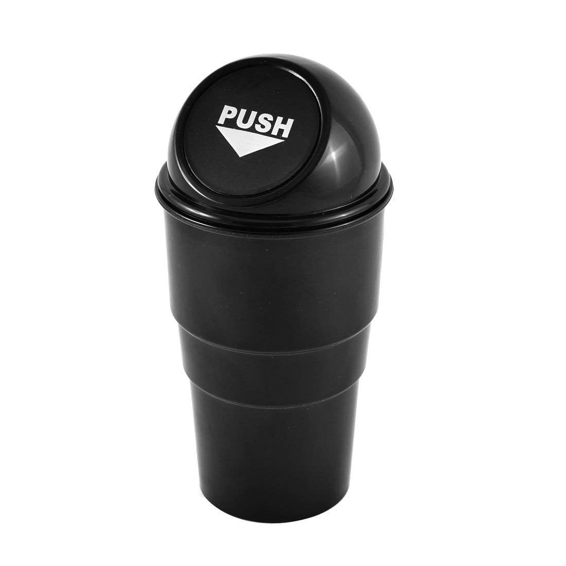 Giftock Mini Car Trash Bin Can Holder Dustbin - Black (L 17 x W 6.5 cms)(Plastic, Manual-Lift)