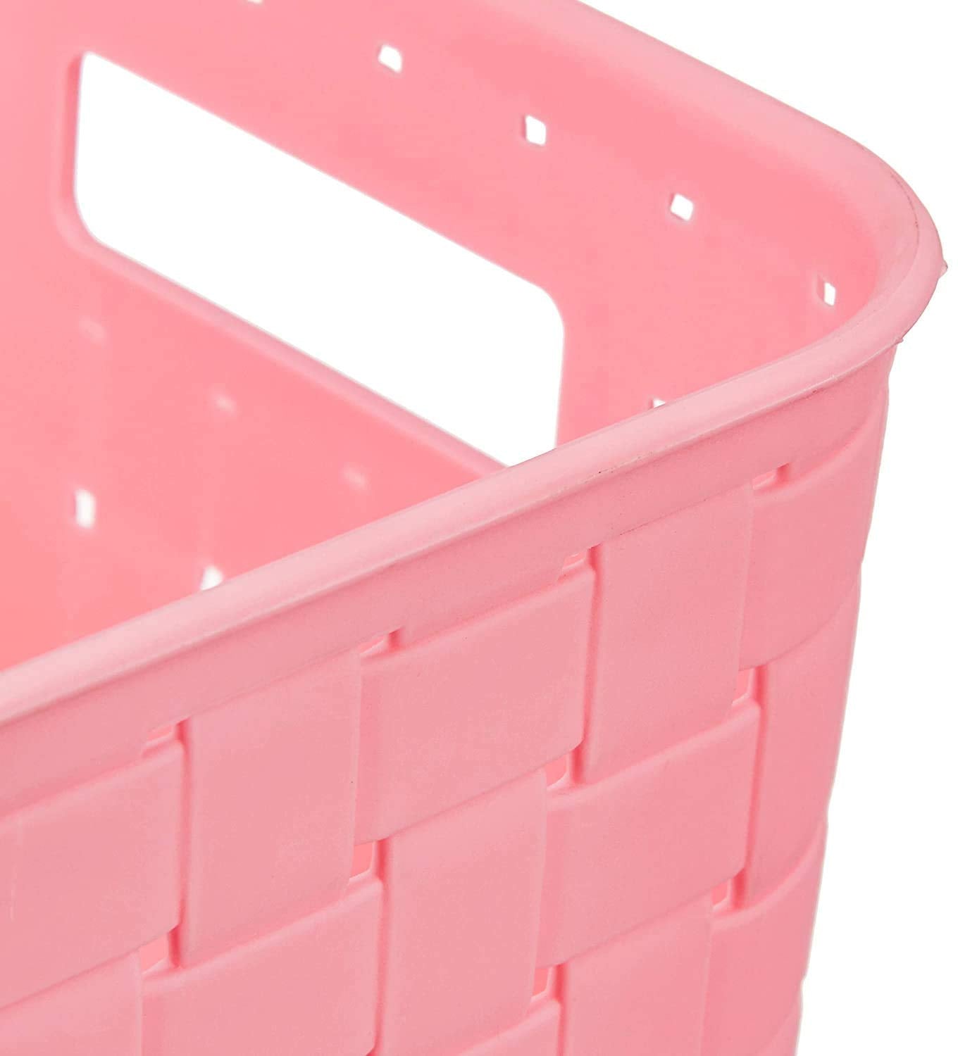 Giftock 3PCS Multipurpose Plastic Basket | Smart Shelf 3 PCS Set Storage Basket for Fruits Vegetables Magazines Cosmetics ETC | Storage Basket | Pack of 3 | Multicolor