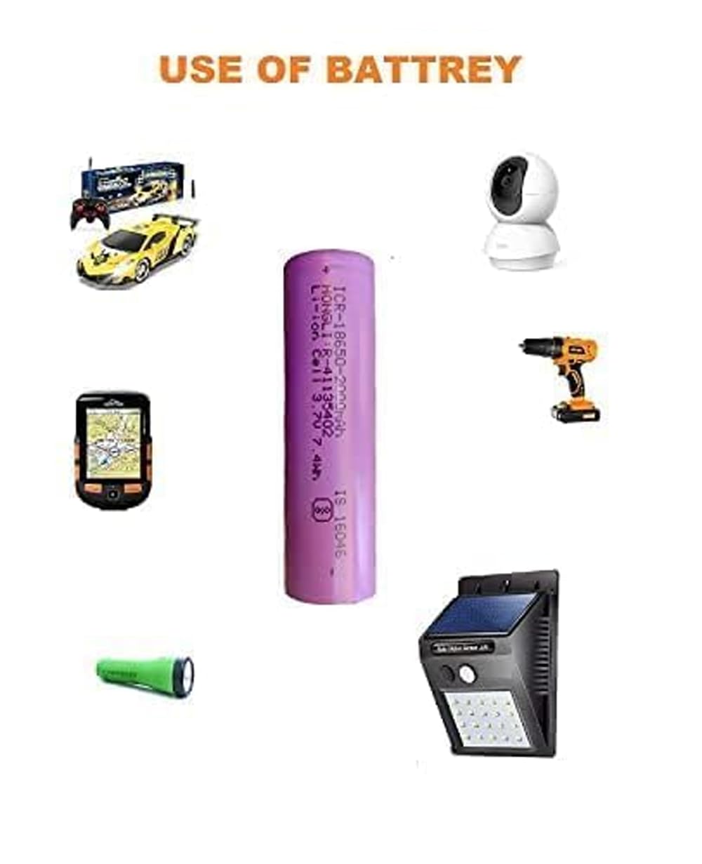 Giftock Hongli Lithium Ion 1200mAH Rechargeable Original Power Ultra Boost High Capacity Cell Batteries, LED, Bluetooth Speaker, Laptops, Power Bank and Torch Etc. - Pack of 2