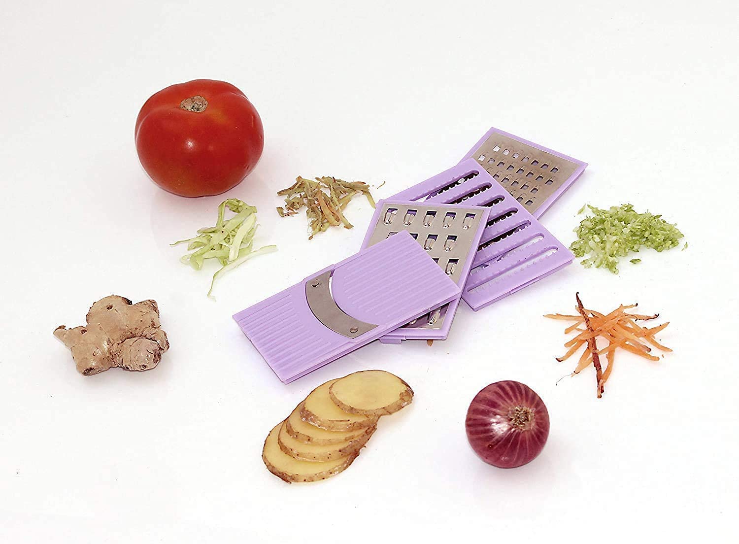 Giftock Multipurpose Slicer Cutter-Dual Stainless Steel Cutting Blades Spiral Slicer for Zucchini Spaghetti Noodles- Veg. Salad Maker Slicer for Kitchen (Watermelon Slicer)