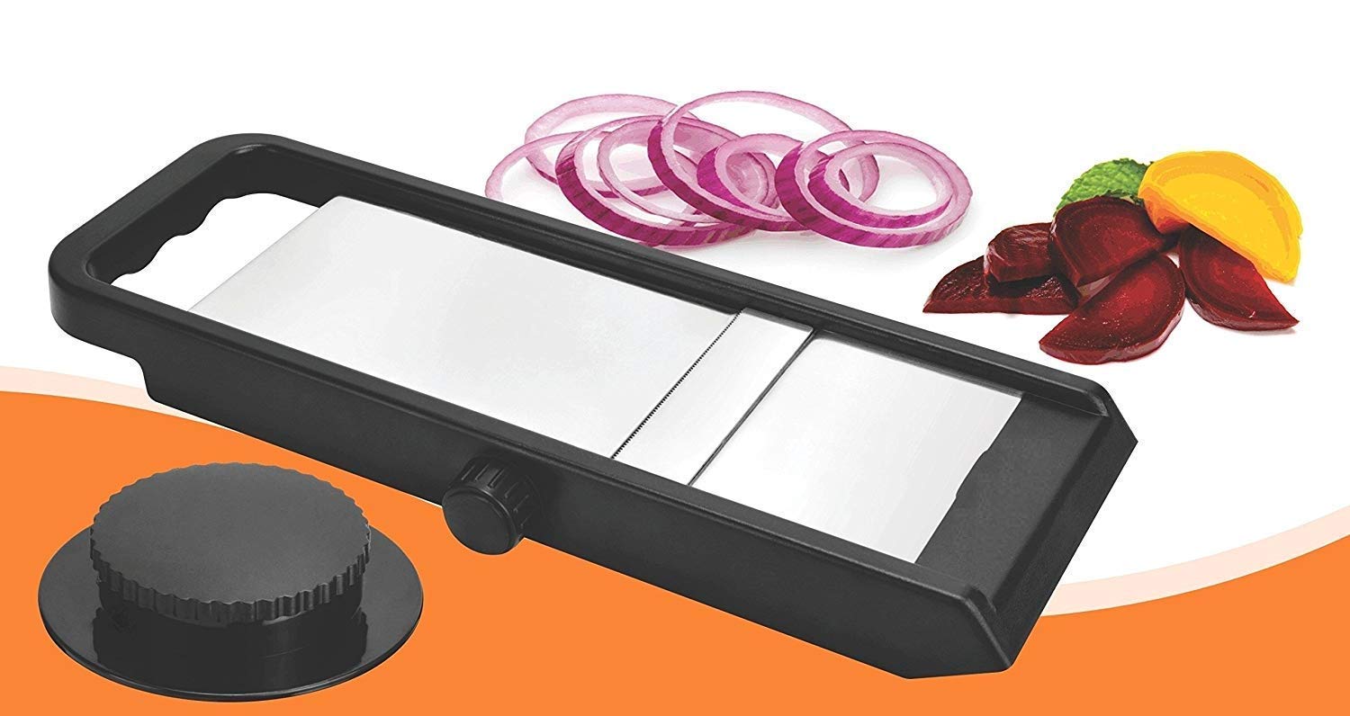 Giftock Multipurpose Slicer Cutter-Dual Stainless Steel Cutting Blades Spiral Slicer for Zucchini Spaghetti Noodles- Veg. Salad Maker Slicer for Kitchen (Watermelon Slicer)