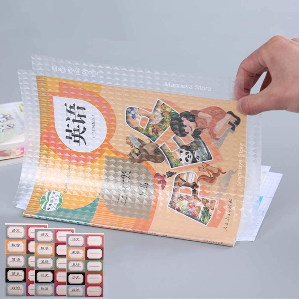 Giftock Transparent Paper Sticker Book Cover Film Clear Matte for Craft 30 Pcs,Waterproof School Textbook Protective Case Cover Can Be Cut Self-Adhesive Book Cover Paper Sticker Book Film