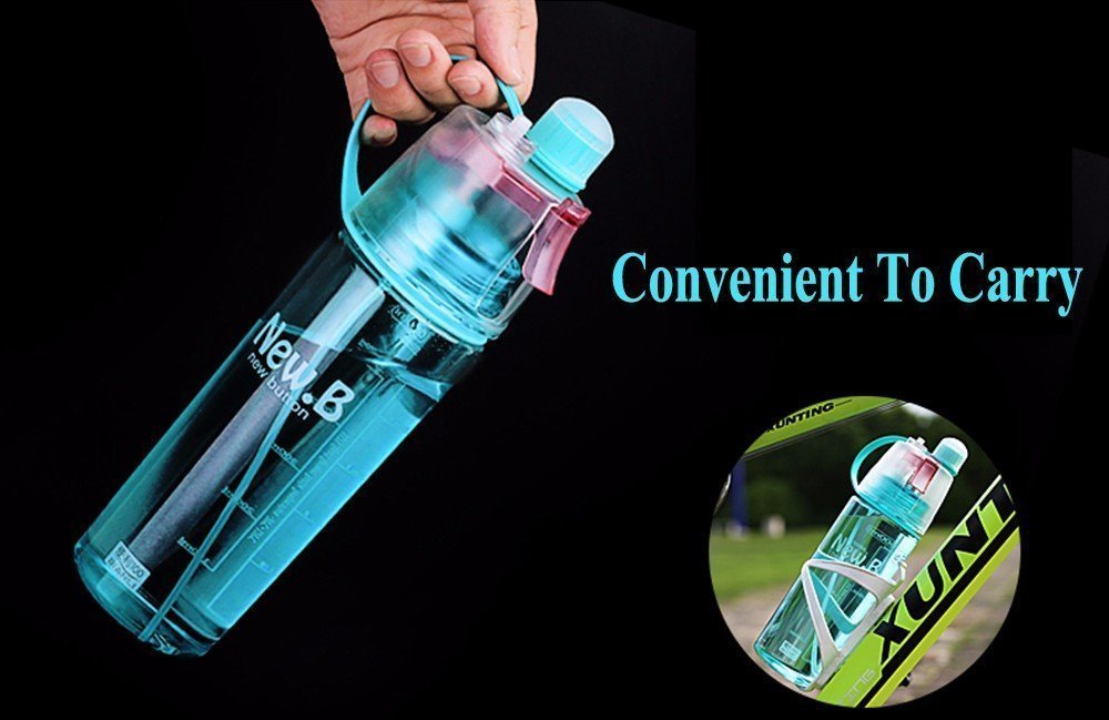 Giftock Polypropylene 2 In 1 Drink & Mist Water Bottle | Spray Water Bottle, 600 Ml (Assorted Color)