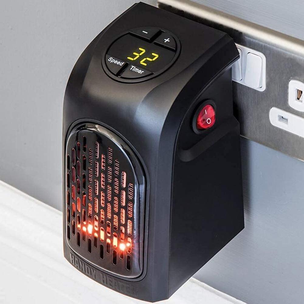 Giftock 400 Watts Electric Handy Room Heater (Room Heaters Home for Bedroom, Reading Books, Work, Bathrooms, Rooms, Offices, Home) - Black