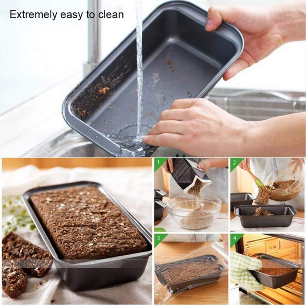 Giftock Non Stick Rectangle Cake Mould/Pan/Tin/Baking Tray for Oven/Bakeware | Grey