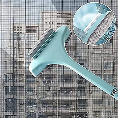 Giftock Multifunctional Screen Brush 2-in-1 Mesh Cleaning Brush Wiper with Extended Handle Window Cleaning Brush Net Cleaner Double-Sided Window Cleaner Window Mesh Cleaner (Multicolor)