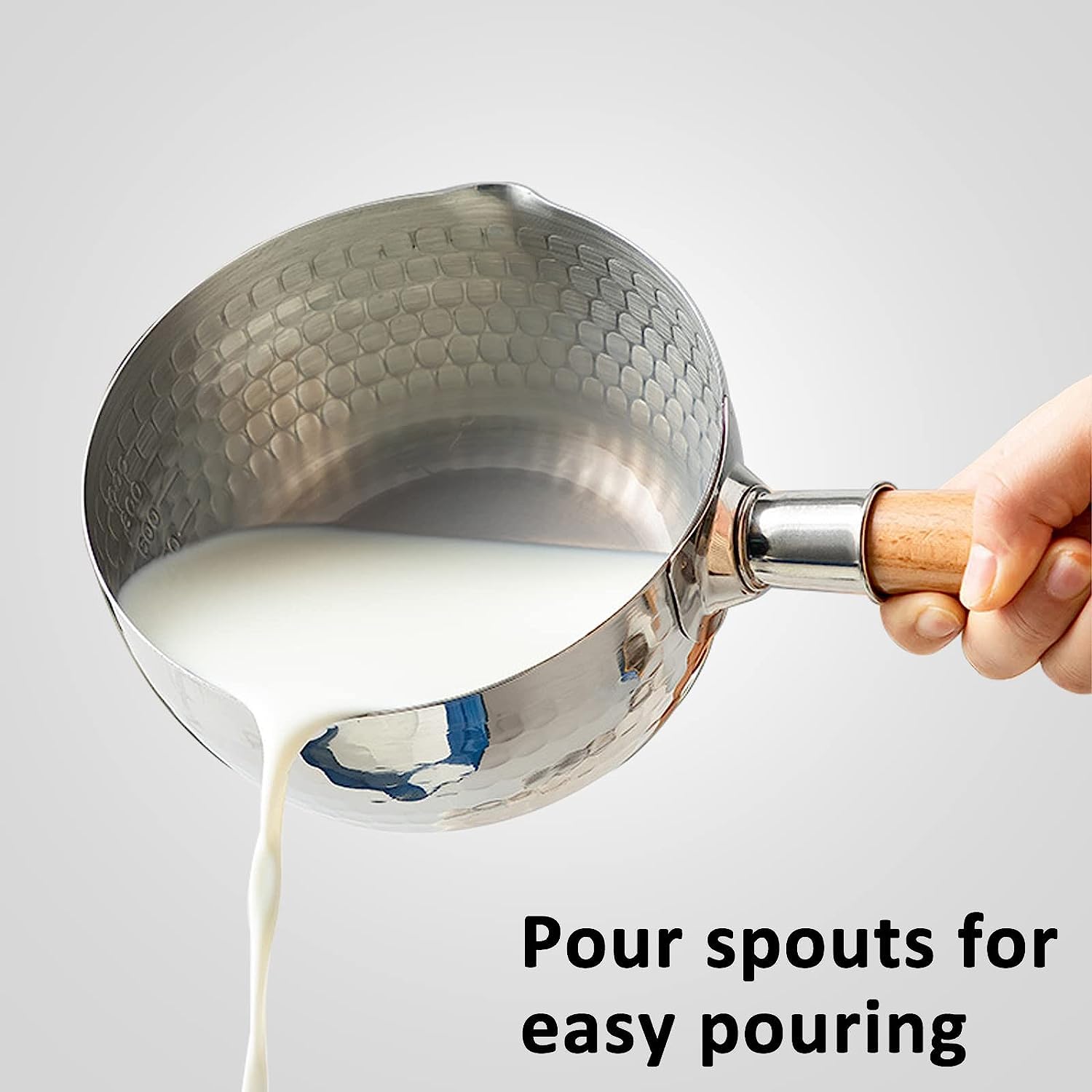 Giftock Small Deep Frying Pot with Basket 1200ml Stainless Steel Fryer Pot with Long Handle Mini deep Oil Fryer for French Fries/Shrimp/Fish/Chicken Wings/Boiling Butter/Sauce/Gravies/Pasta(1-Pcs)
