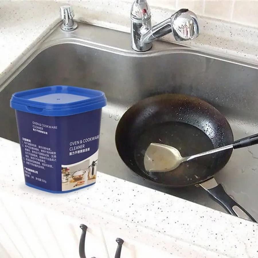 Giftock Oven and Cookware Cleaner Power Pot Bottom Black Scale Decontamination Household Stainless Steel [500 Gr]