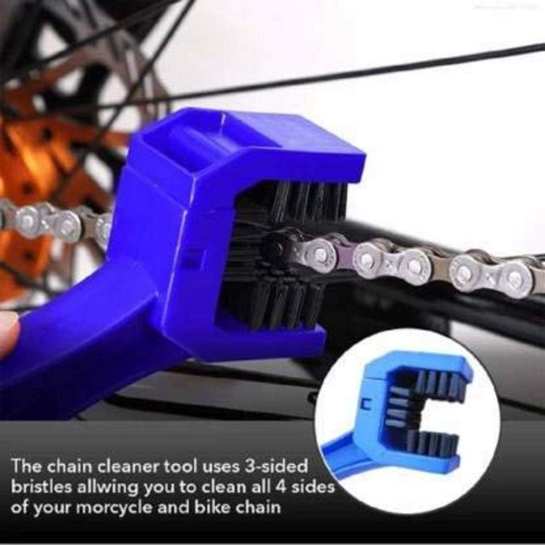Giftock BBM16-Bicycle & Motorcycle Chain Cleaning Brush.