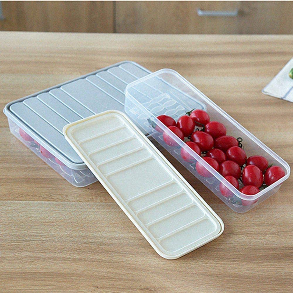 Giftock Plastic Storage Containers with Lid, Fridge Storage Boxes Keeps Dry Fruits, Vegetables, Meat, Fish Fresh Longer Fridge Organizer, Set of 3 (1 pcs 2500 ML, 2 pcs 1200 ML)