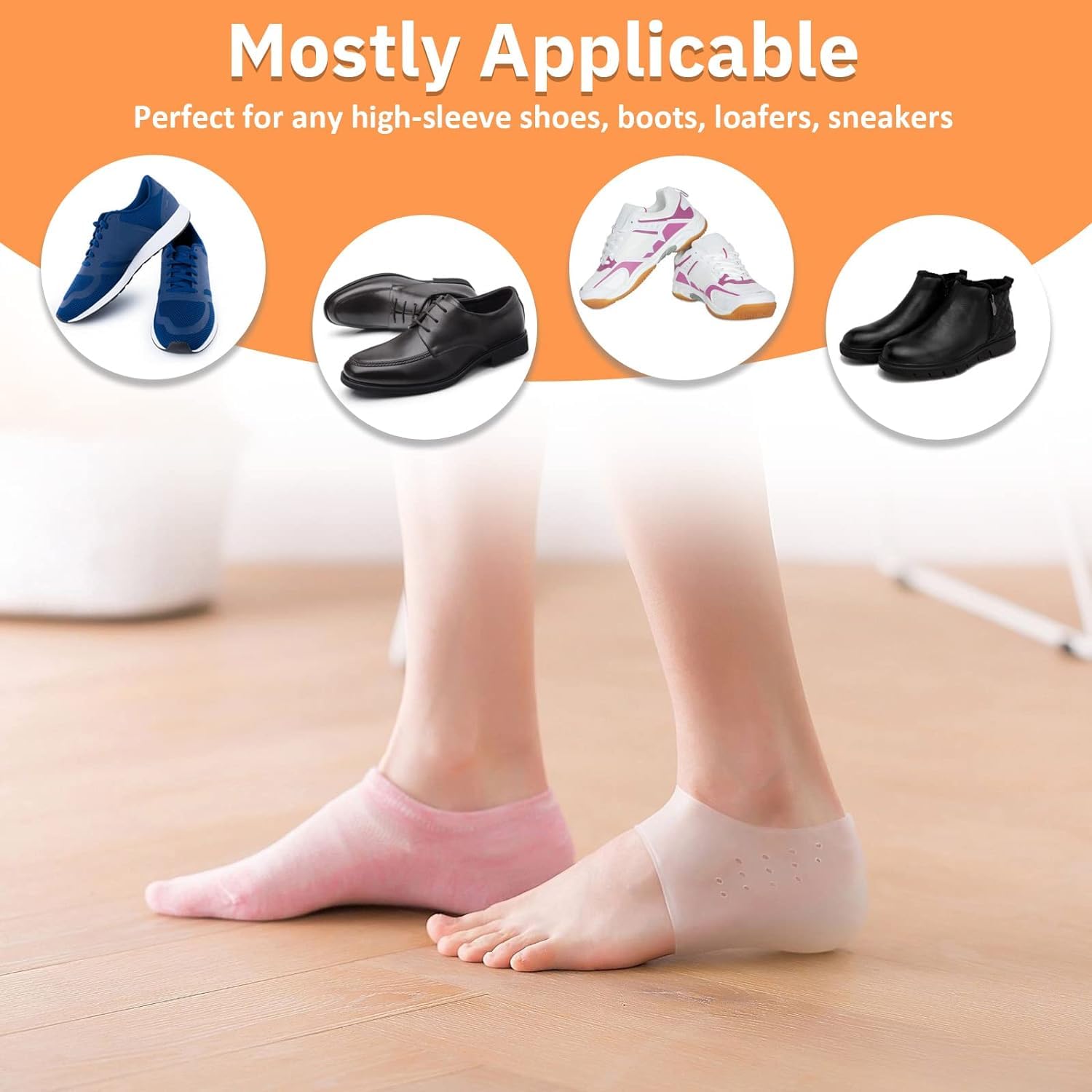 Giftock Invisible Height Increase Shoe Insoles Air Cushion 3cm Make You Taller,Supportive Comfort Dry Hard Cracked Heels Repair Cream Foot Care Ankle Support Cushion-For Men And Women (1 Pair)