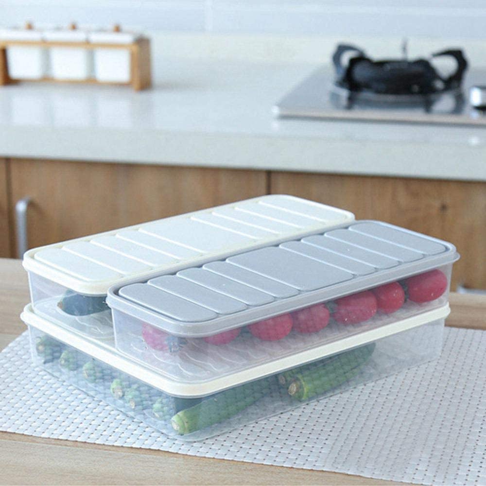 Giftock Plastic Storage Containers with Lid, Fridge Storage Boxes Keeps Dry Fruits, Vegetables, Meat, Fish Fresh Longer Fridge Organizer, Set of 3 (1 pcs 2500 ML, 2 pcs 1200 ML)