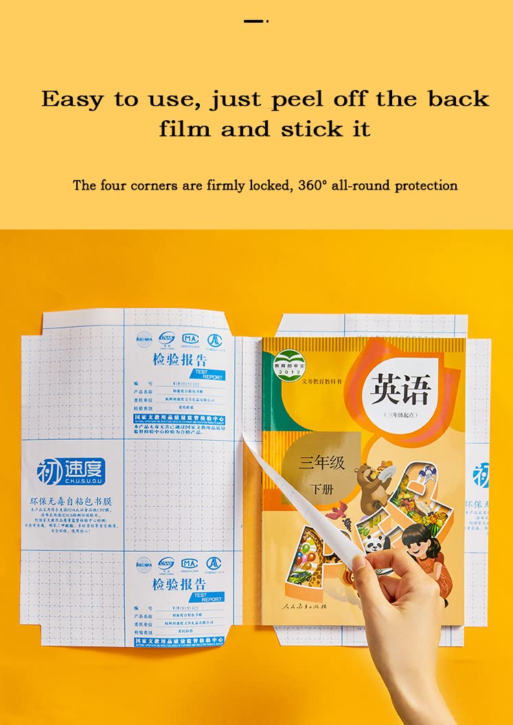 Giftock Transparent Paper Sticker Book Cover Film Clear Matte for Craft 30 Pcs,Waterproof School Textbook Protective Case Cover Can Be Cut Self-Adhesive Book Cover Paper Sticker Book Film