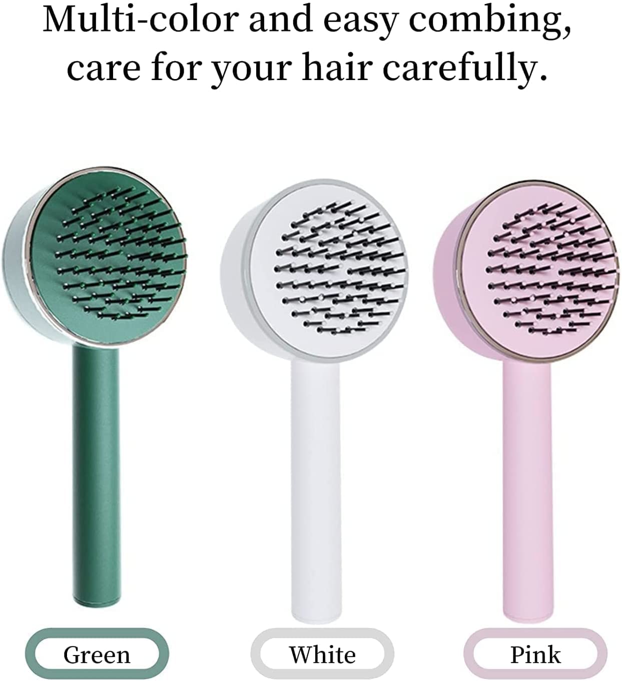Giftock Airbag Massage Comb, 3D Air Cushion Massager Brush, Self Cleaning HairBrush, Original Detangler Self Cleaning Hair Brush, Massage Brush Hair Combs for Men and Women