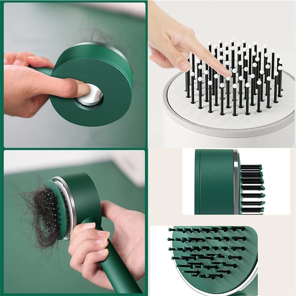 Giftock Airbag Massage Comb, 3D Air Cushion Massager Brush, Self Cleaning HairBrush, Original Detangler Self Cleaning Hair Brush, Massage Brush Hair Combs for Men and Women