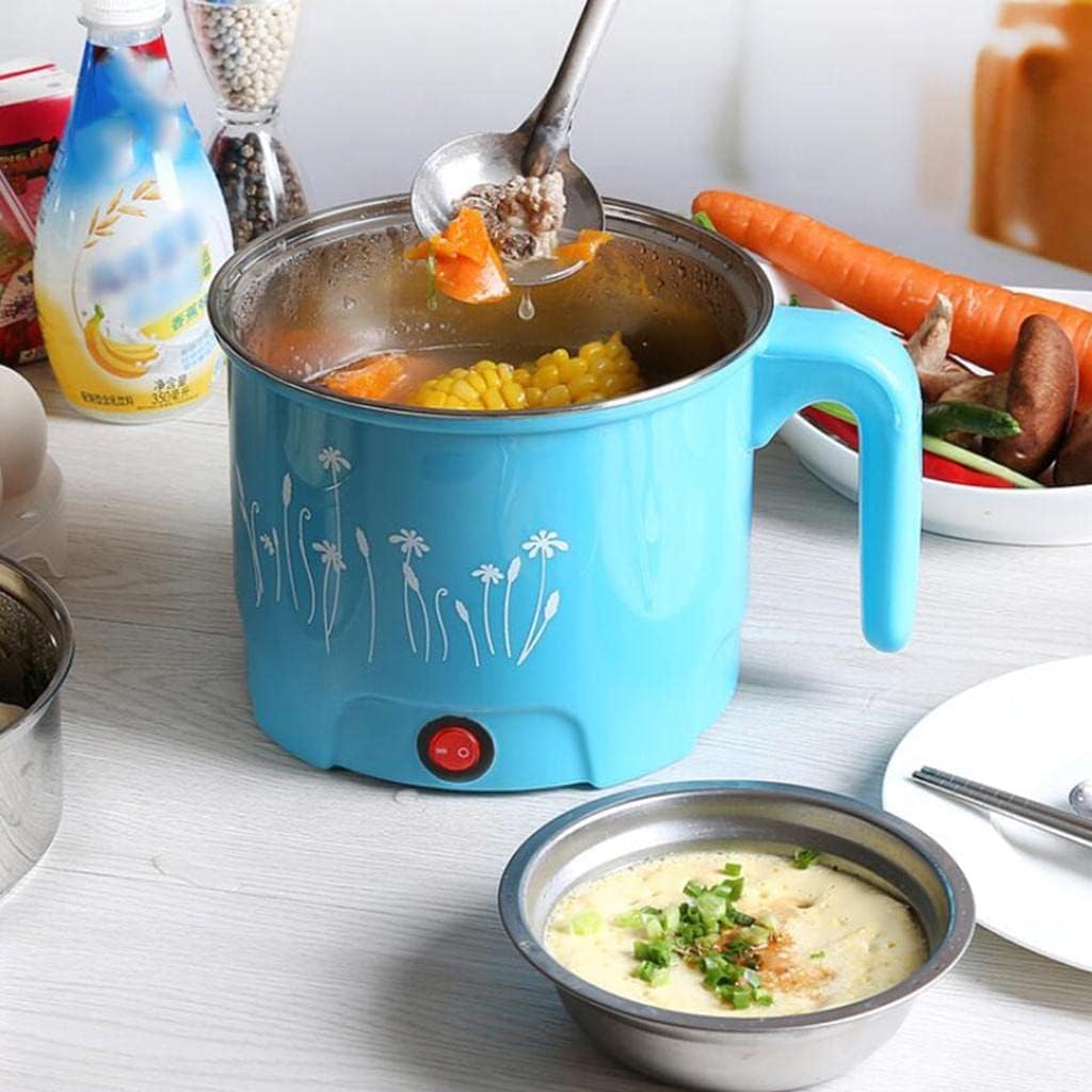 Giftock 1.6L Multi-Function Electric Cooker with Steamer | Non-Stick Pot | Portable Rice Cooker & Food Container | Electric Heating Lunchbox (Multi-Color)