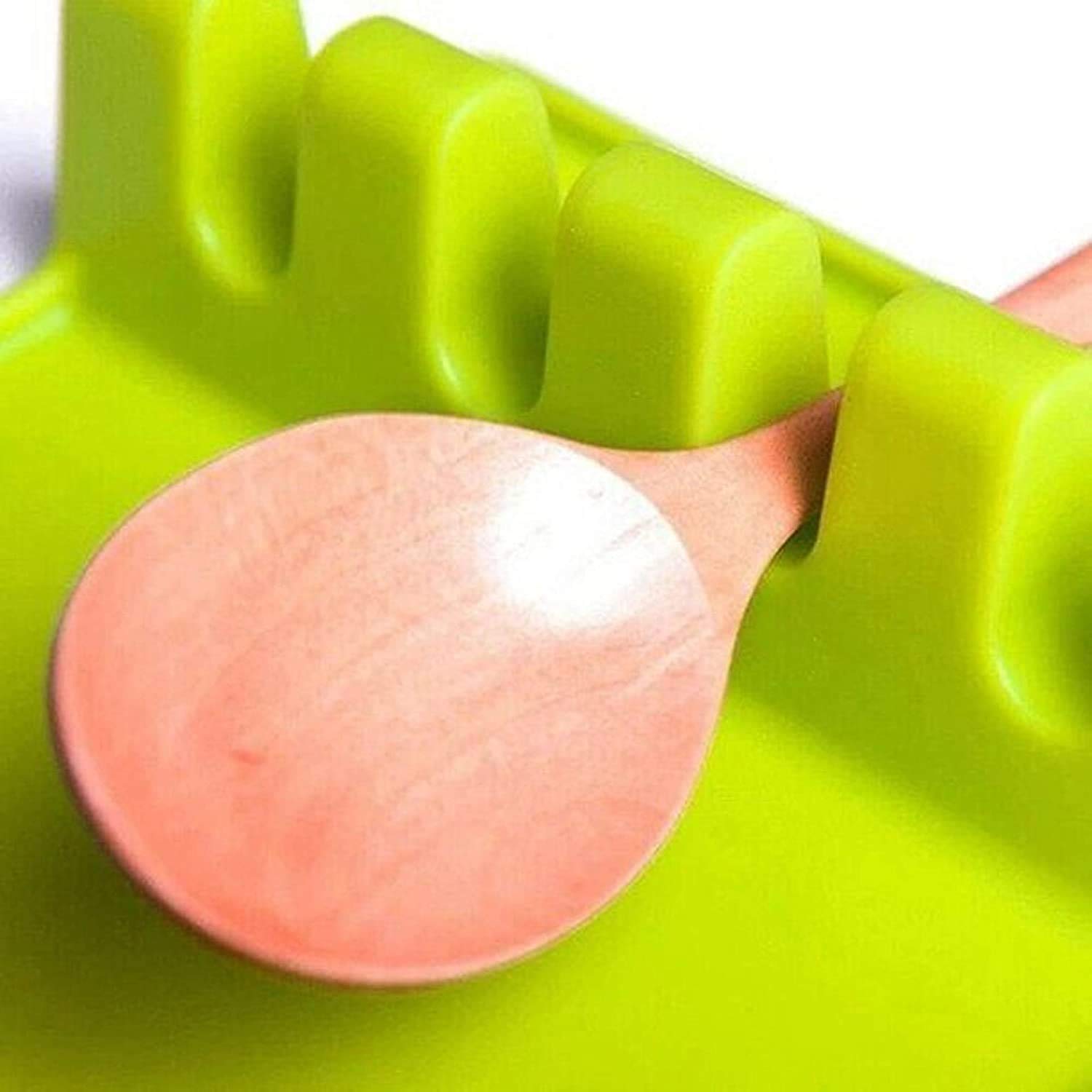 Giftock 4 Slots Cooking Utensil Storage Rack Silicone Spoon Rests Mat Stand Heat Resistant Cooking Spatula Holder Tray Kitchen Gadgets,Multifunctional Kitchen Storage Rack | Piece of 1