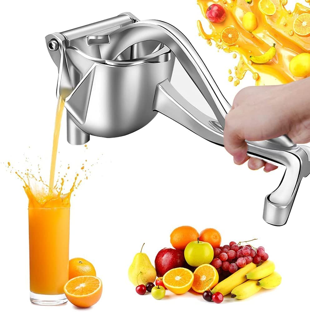 Giftock Aluminium Manual Fruit Juicer Orange Juicer Heavy Duty Hand Press Metal Lime Juicer Hand Juicer, juicer Instant, Orange Juicer, Aluminium Handle Juicer Garlic Paste Per Clove (Aluminium)