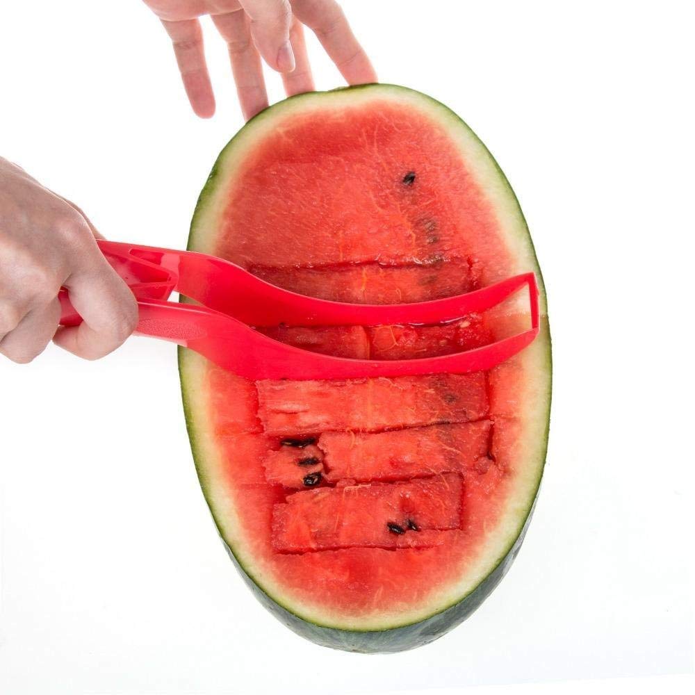 Giftock Multipurpose Slicer Cutter-Dual Stainless Steel Cutting Blades Spiral Slicer for Zucchini Spaghetti Noodles- Veg. Salad Maker Slicer for Kitchen (Watermelon Slicer)