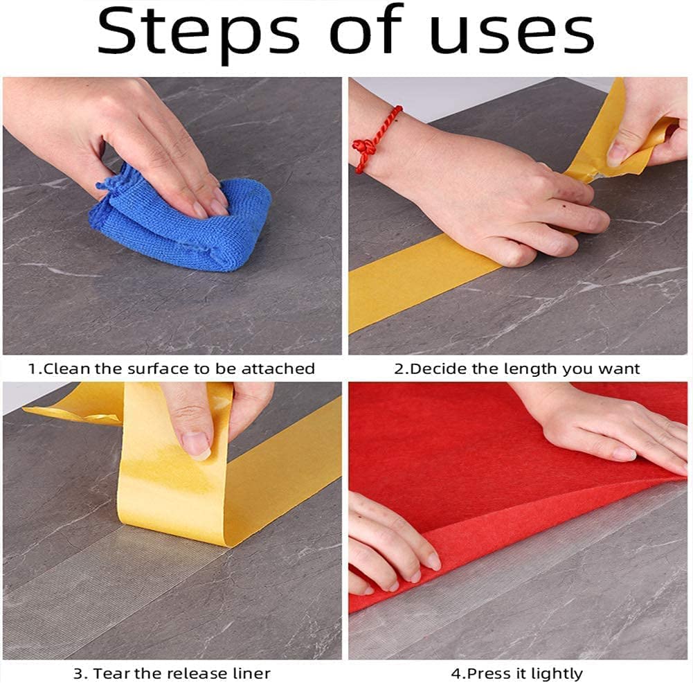 Giftock Double Sided Carpet Tape Heavy Duty, super Strong Sticky Tape for Carpet, Non Slip Waterproof Removable Mesh Grid Suitable for Hardwood Floors, mats(CARPET ADHESIVE YELLOW TAPE)