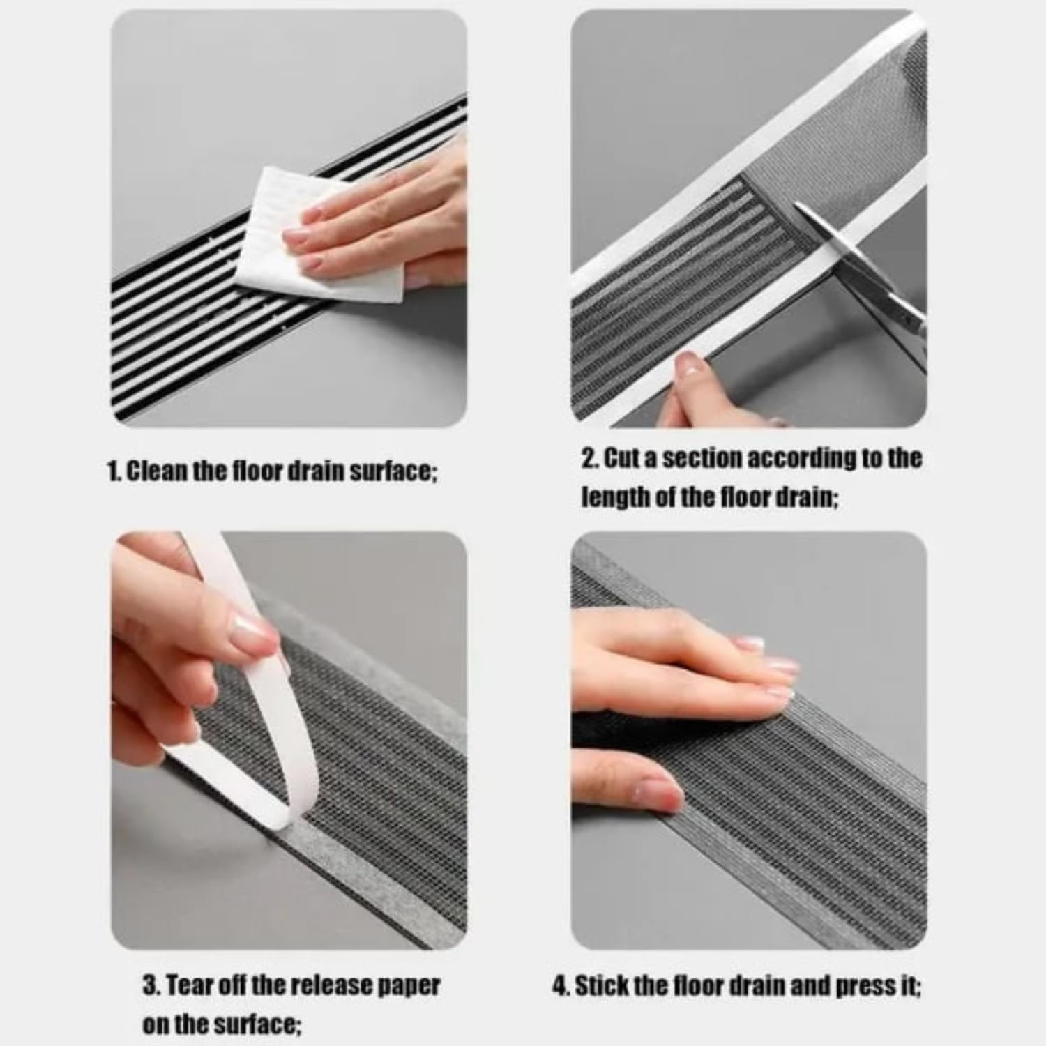 Giftock Kitchen Sink Strainer - Disposable Shower Drain Cover Hair Catcher Shower Drain Mesh Stickers, Reusable and Versatile Drain Cover for Bathroom Laundry Bathtub Kitchen Sink, 10x10cm (Round)