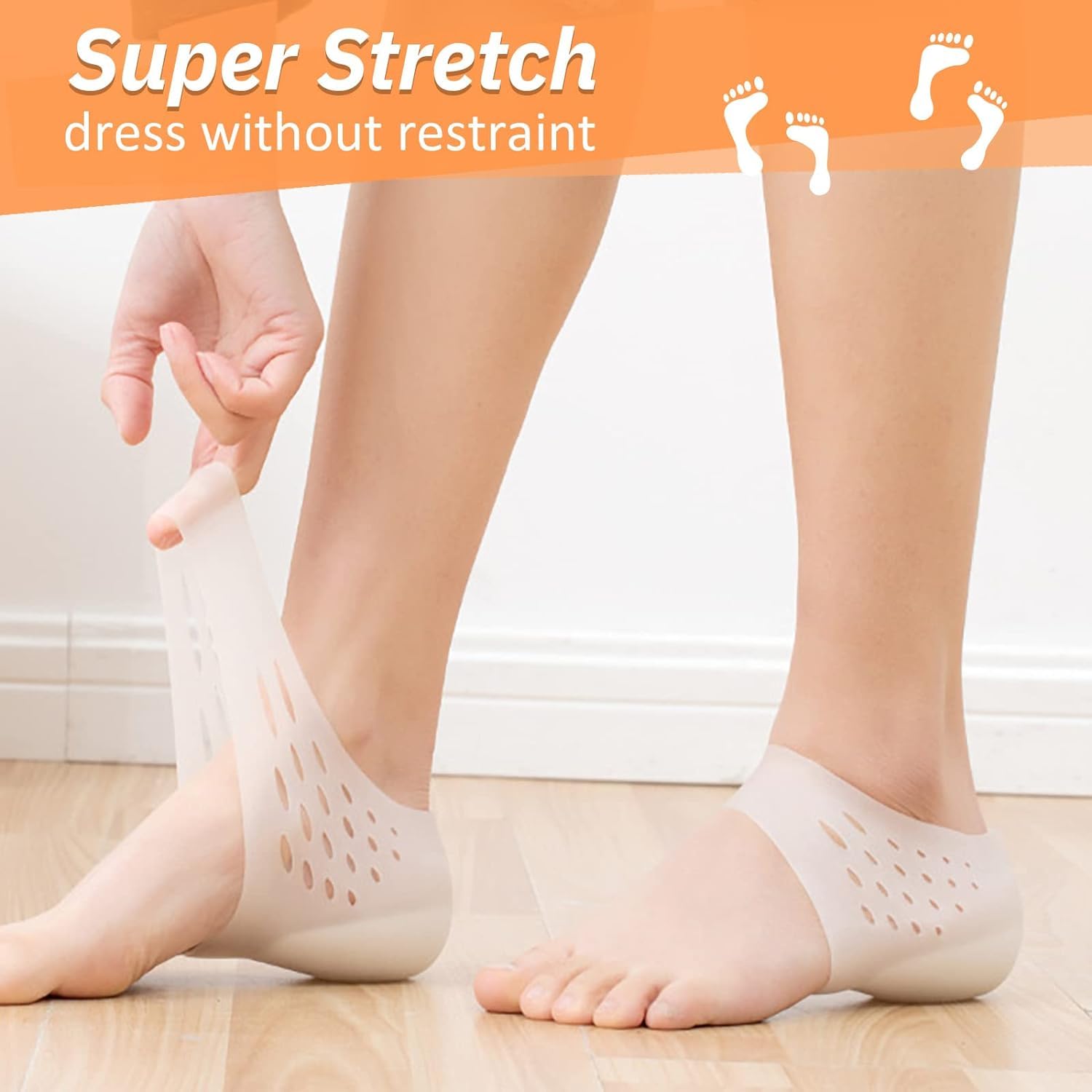 Giftock Invisible Height Increase Shoe Insoles Air Cushion 3cm Make You Taller,Supportive Comfort Dry Hard Cracked Heels Repair Cream Foot Care Ankle Support Cushion-For Men And Women (1 Pair)