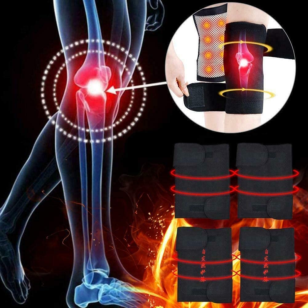 Giftock Magnetic Therapy Hot Knee Belt Self Heating Knee pad Knee Support Belt Tourmaline Knee Braces Support Heating Belt Strap Cap for Pain Relief Knee Protection Belt for Leg Pain (1)
