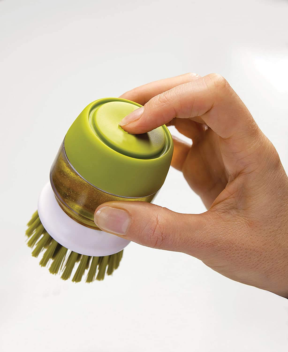 Giftock Cleaning Brush with soap Dispenser for Kitchen Sink washbasin,Dish Washer with Storage Stand Holder,Palm Scrub soap Dispenser Washing-up Brush(1pcs/Multicolour)
