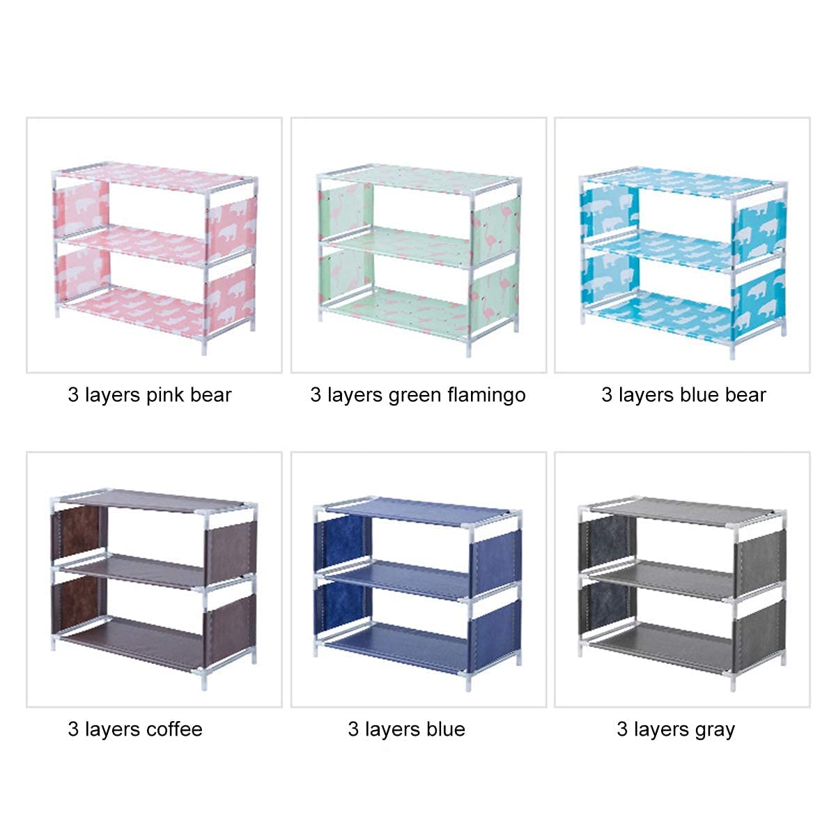 Giftock 3-Layer Shoe Rack - Multipurpose Foldable Portable Fancy 3-Layer Utility Shoe Rack Shelve For Home, Office, Classes, Space Saving Storage Organizer Stand(3 Layer)