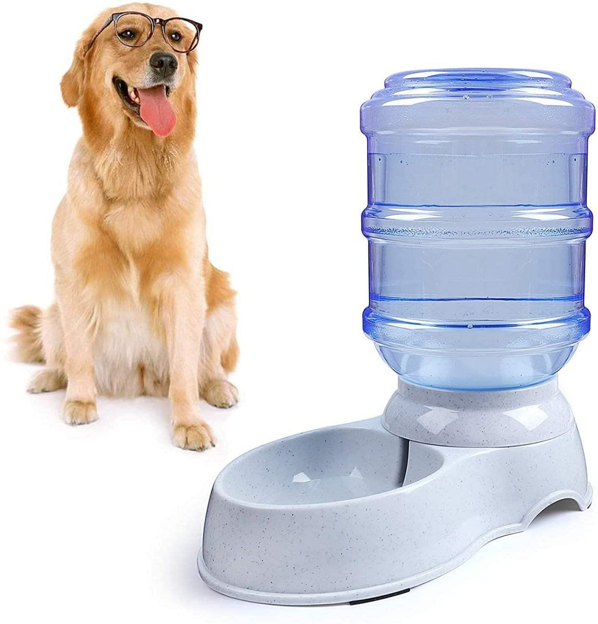 Giftock Pet Water Dispenser 3.8L Large Capacity Self-Dispensing Gravity Feeder Waterer Cat Dog Feeding Bowl Drinking Water/Automatic Dispenser