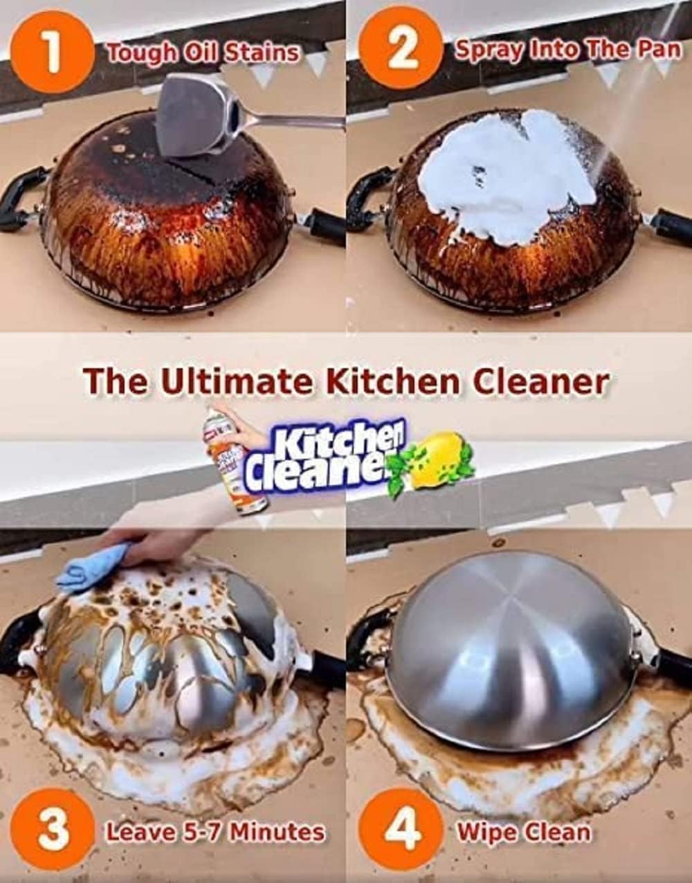 Giftock Oil Stain Removing Hood Oven magic kitchen stain cleaner kitchen cleaning spray Grease Bubble Liquid Kitchen Foam Cleaner All Purpose Kitchen Cleaner detergent
