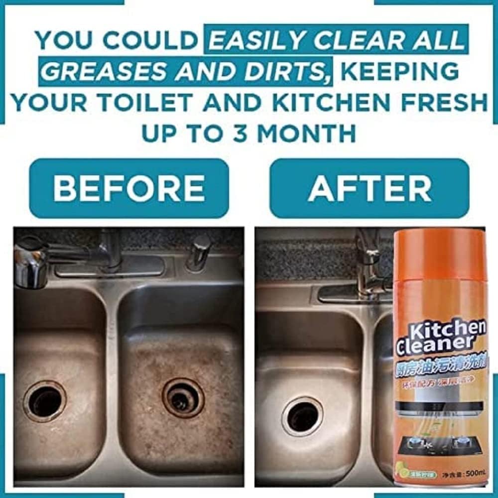 Giftock Oil Stain Removing Hood Oven magic kitchen stain cleaner kitchen cleaning spray Grease Bubble Liquid Kitchen Foam Cleaner All Purpose Kitchen Cleaner detergent