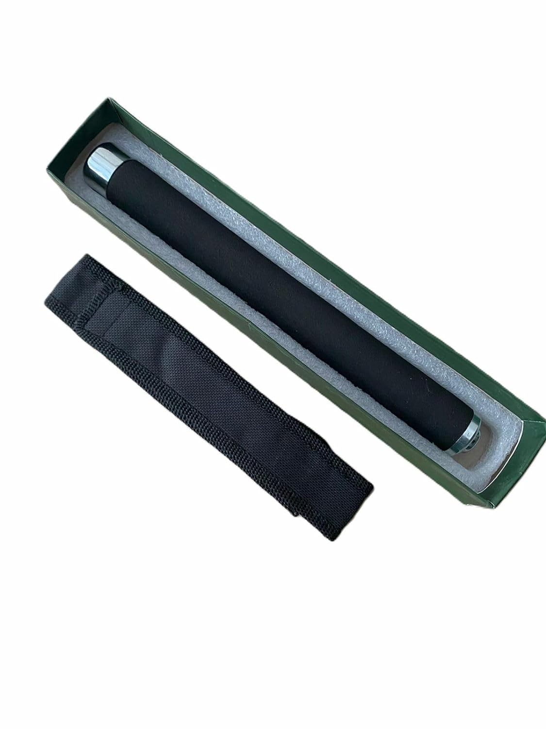 Giftock Personal Stick Safety for Men and Women with Nylon Bag Cover Professional Multitool Comfotable Grip Foldable Stick (Silver Black)