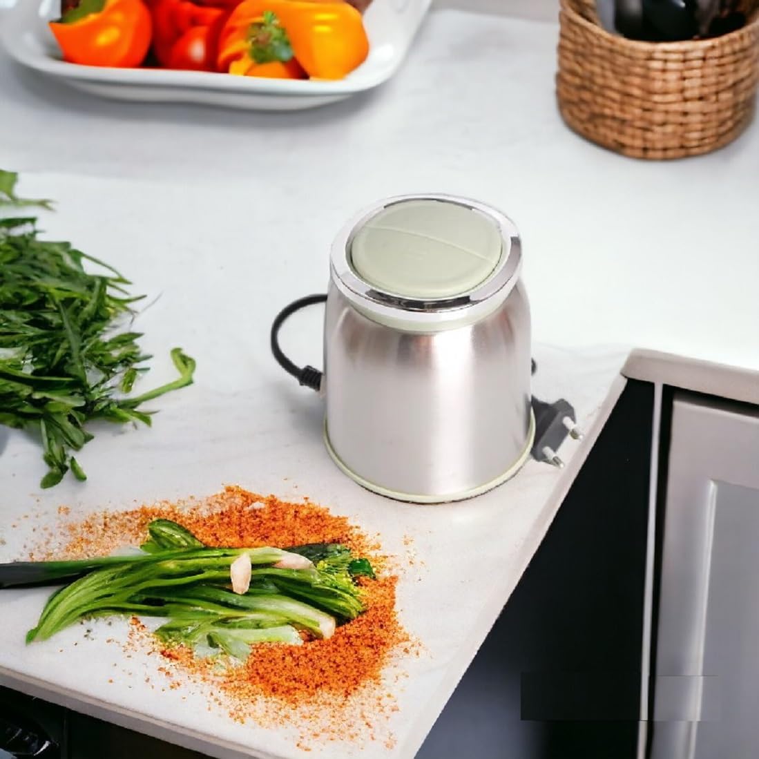 Giftock Professional Stainless Steel 700W Electric Meat Grinder with 3L Bowl Kitchen Chopper Mixer Vegetable Cutter Food Processor Mincer Onion Slicer Fruit Nuts Blender With 1 YEAR MOTOR WARRANTY