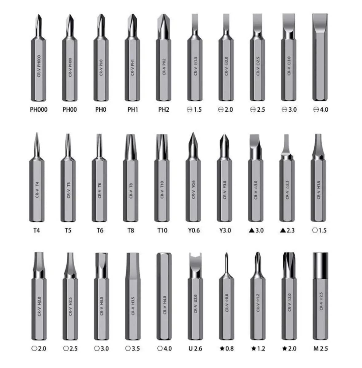 Giftock 32 in 1 Mini Screwdriver Tool Set Kit with Magnetic Flexible Extension Rod, Precision Bits screw driver, computer, mobile repairing tool kit, watch repairing, laptop screwdriver set, Multicolor