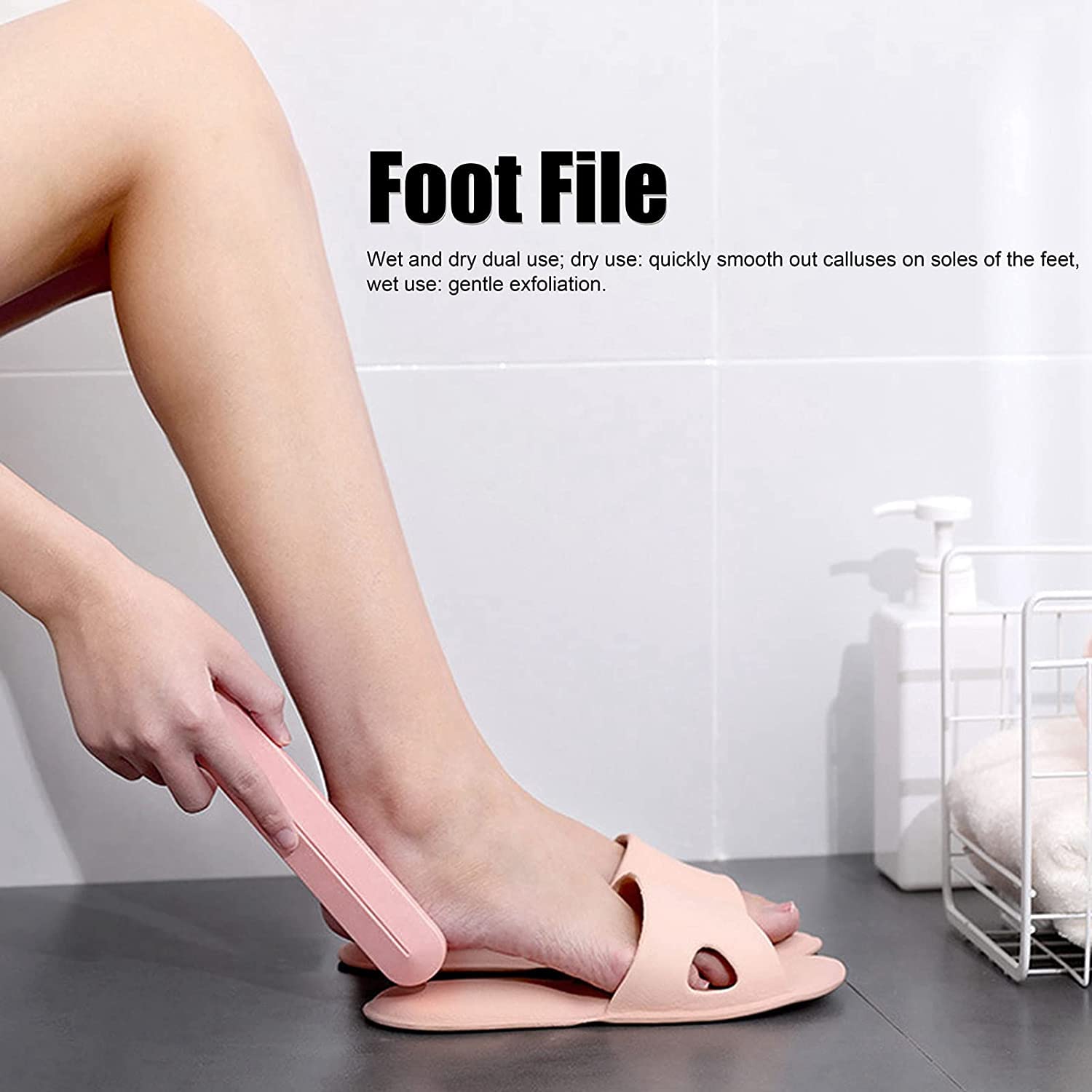 Giftock Premium Foot Scrubber Dead Skin Remover | Portable Pedicure File For Dead Hard Skin | Foot Rubbing Brush to Remove Callus, Cracked Heels, Dry and Thick Rough Skin, and Foot Corns.