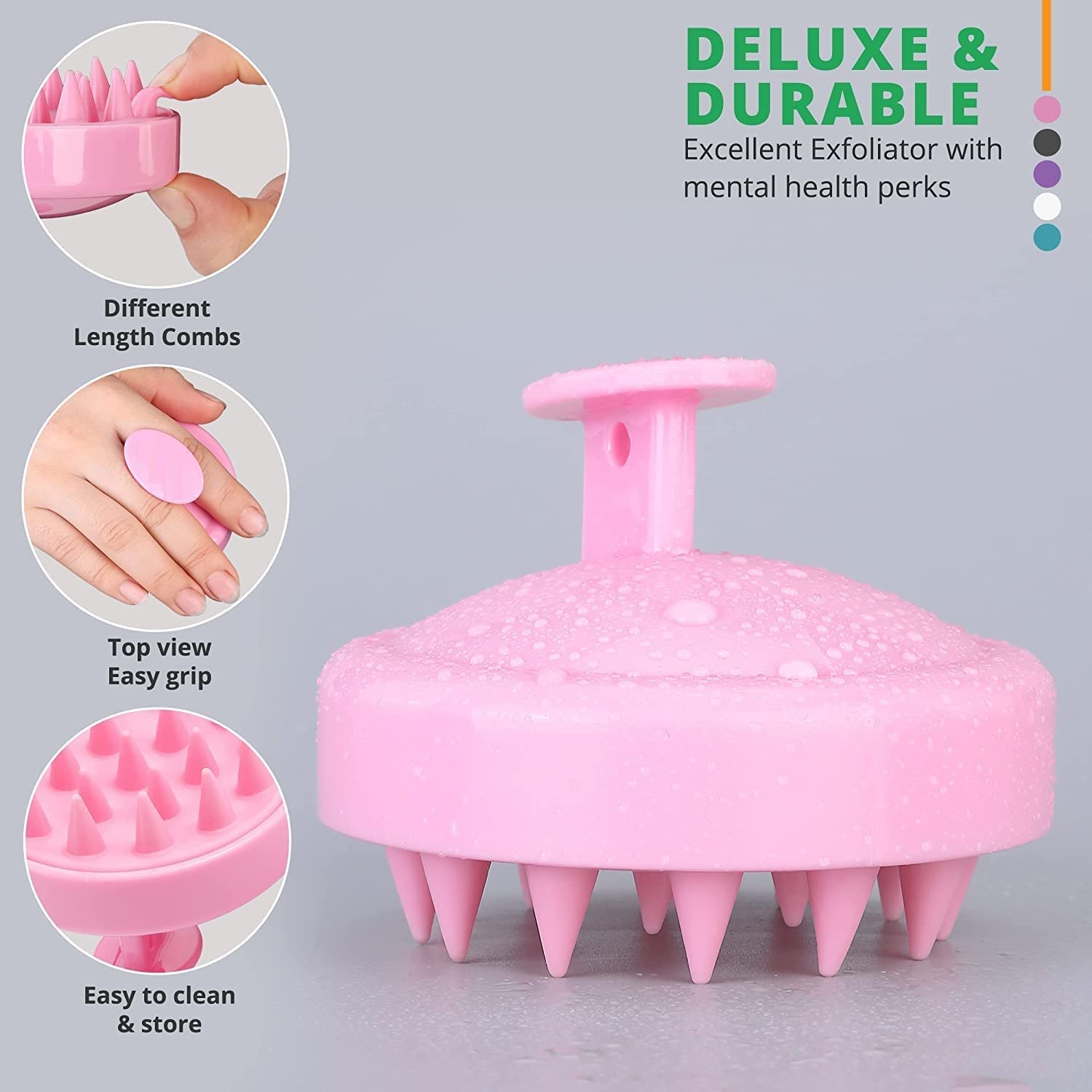 EPISKEY® Scalp Massager Shampoo Brush, Scalp Massage Shampoo Brush Shower Head Scrubber Scalp Brush (BLUE-35)