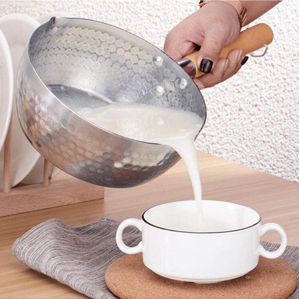 Giftock Small Deep Frying Pot with Basket 1200ml Stainless Steel Fryer Pot with Long Handle Mini deep Oil Fryer for French Fries/Shrimp/Fish/Chicken Wings/Boiling Butter/Sauce/Gravies/Pasta(1-Pcs)