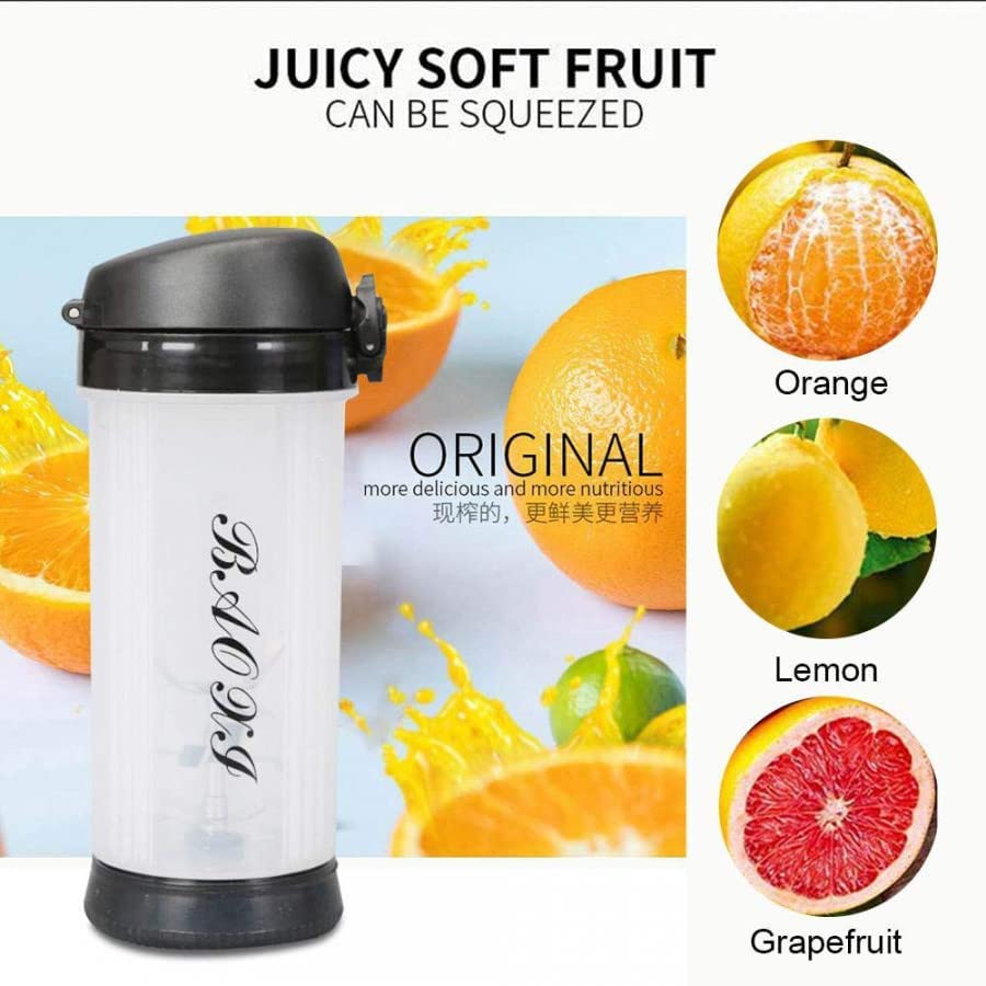 Giftock Unbreakable 450 ML Personal Manual Juice Extractor Bottle Durable BPA-Free Non-Toxic Blender for juice, milkshake, smoothie (Multicolour).".