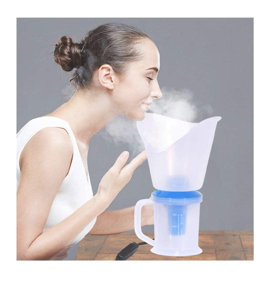 Giftock 3 in 1 Vaporizer machine Facial Steamer and Nose Steamer, cold & cough Steamer Nozzle Inhaler and Facial Steamer Machine Vaporizer Color May Vary Vaporizer (Blue)