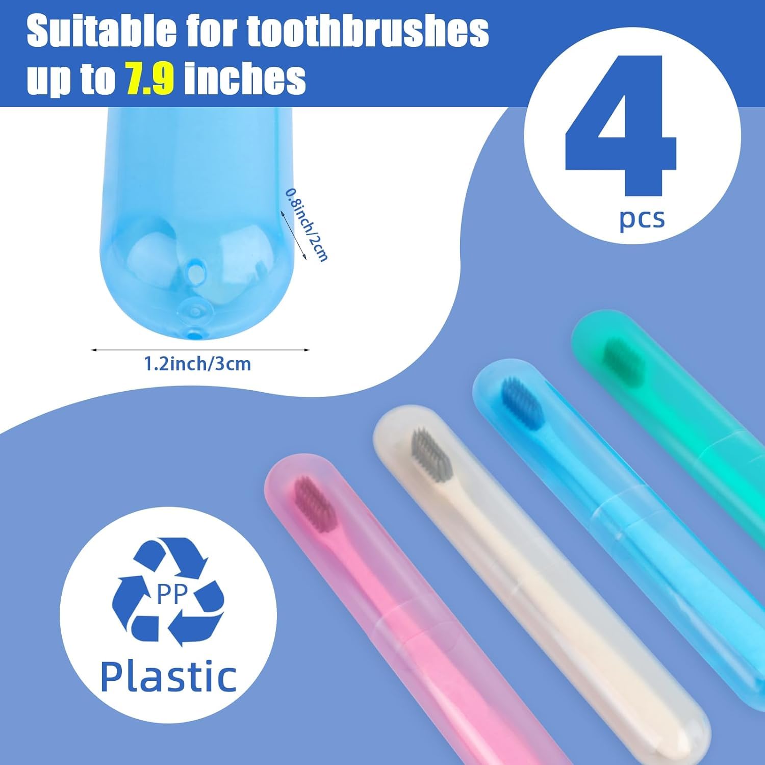 Giftock Toothbrush Holder Cover Case Storage Box Capsule Shape for Bathroom,Travelling Portable (Multi-Color-Plastic) (4)