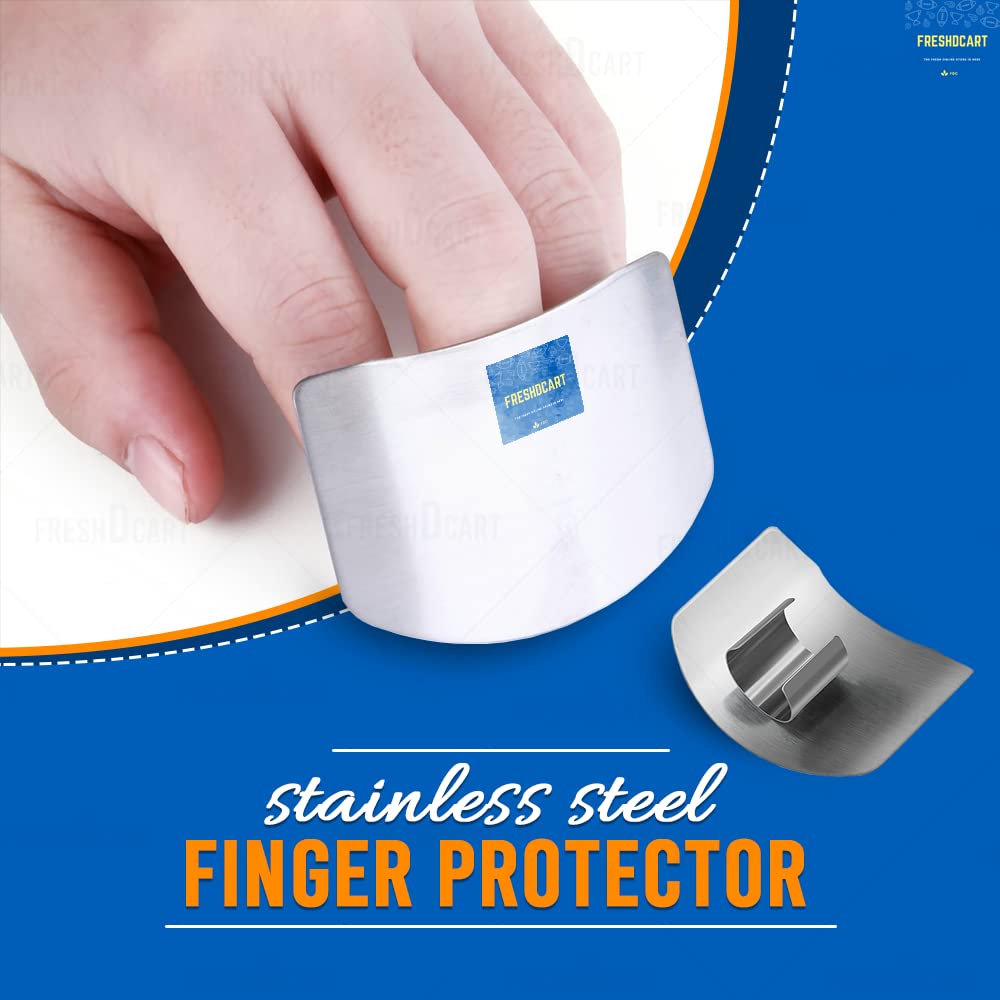Giftock FDCFG Stainless Steel Finger Cutting Protector Hand Guard | Finger Protector Safe Chopping Hand Guard Pack of (1)